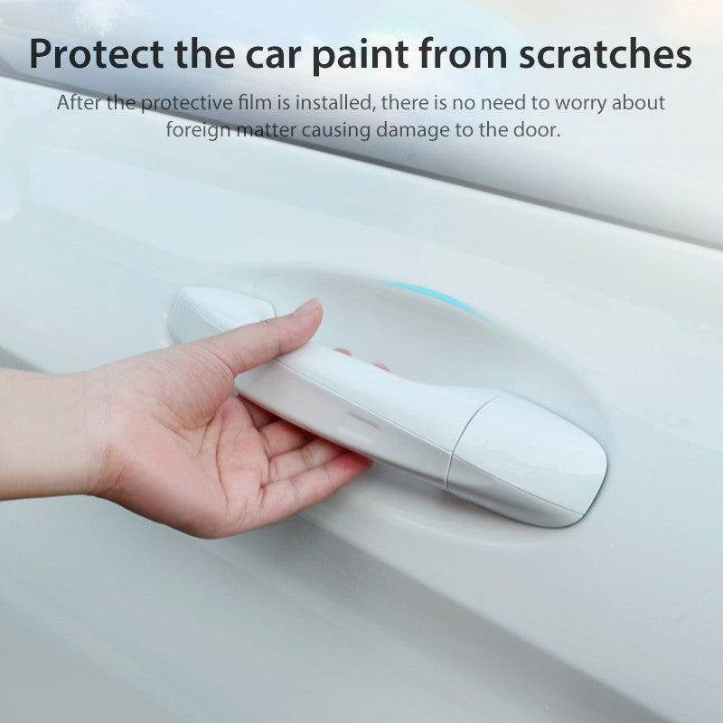 4 Pieces Car Door Bowl Protection Film Universal Anti-Scratch Car Sticker Door Handle Protector