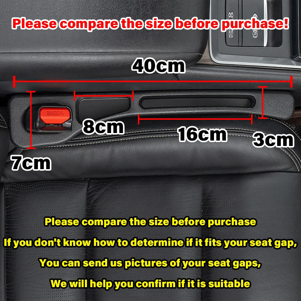 2 PCS Car Seat Gap Filler Organizer with Phone Holder for Car Truck SUV,Between Seat & Console Stop Things from Dropping