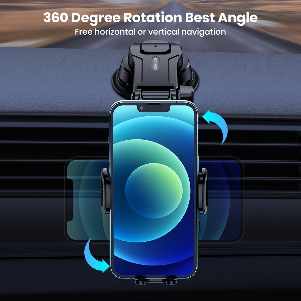 AUTOP 360° Rotatable Car Phone Holder For Dashboard And Windshield Suction Cup Cell Phone Mount Mobile Phone Support Compatible With iPhone Huawei Samsung Android