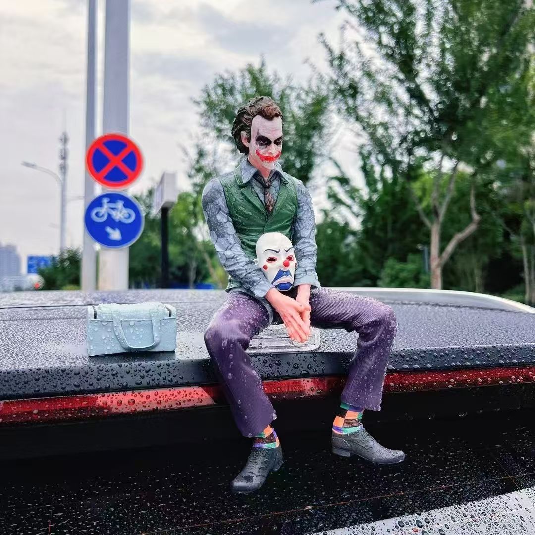 Detective Comics Joker Car Rear Accessories Action Figure Mafex Suicide Squad Joker Harleen Quinzel Supervillain Model Toys Gift