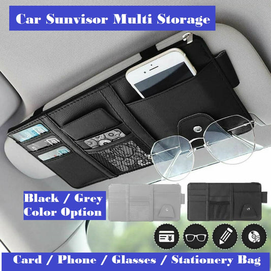 Car Sunvisor Organizer Sun Visor Organiser Storage Bag Sunvisor Card Sunglasses Holder Car Tissue Holder Car Pocket Bag Storage Box Holder Car Interior Accessories