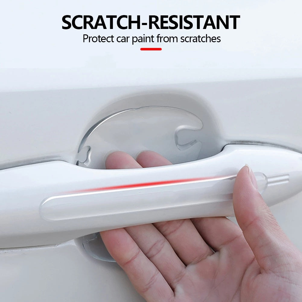 4 Pieces Car Door Bowl Protection Film Universal Anti-Scratch Car Sticker Door Handle Protector